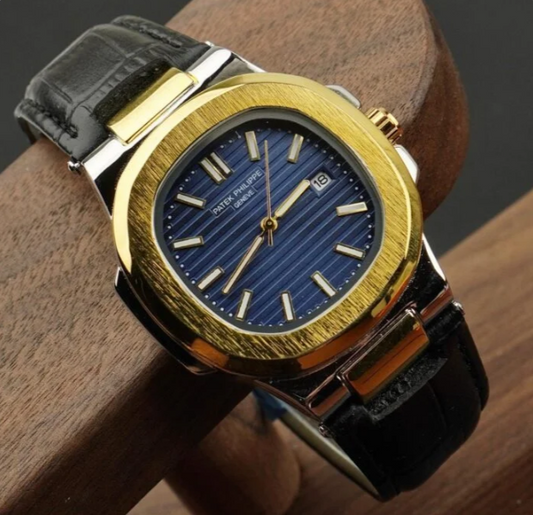 Patek Philippe – Leather Strap | Blue Dial