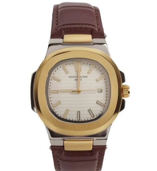 Patek Philippe – Leather Strap – 38mm | White Dial